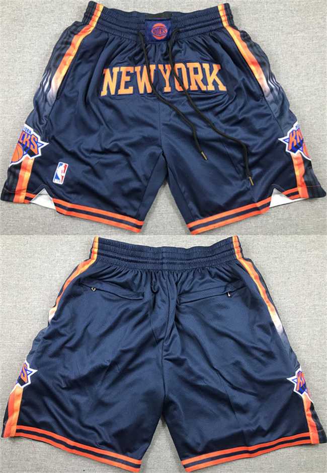 Men%27s New Yok Knicks Navy Shorts->nba shorts->NBA Jersey